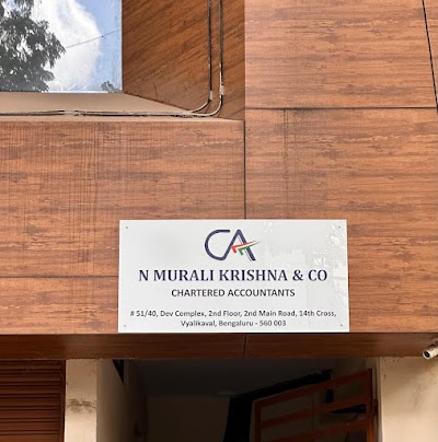 N MURALI KRISHNA & Co. CHARTERED ACCOUNTANTS